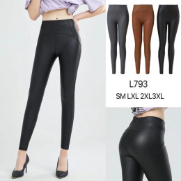 Spodnie damskie, legginsy ala'skórzane model: L793 rozm. (S-M; L-XL; 2XL-3XL)