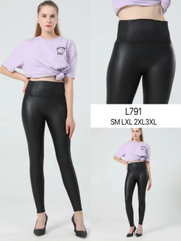 Spodnie damskie, legginsy ala'skórzane model: L791 rozm. (S-M; L-XL; 2XL-3XL)