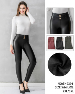Spodnie damskie, legginsy ala'skórzane model: ZH9391 rozm. ( S-M; L-XL; 2XL-3XL)
