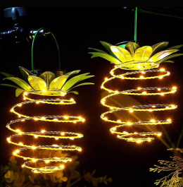 Lampy ogrodowe, solarne - ananas