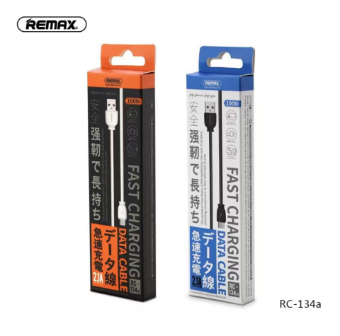 Szybki kabel USB do synchronizacji danych Remax RC-134a 2.4A typu C