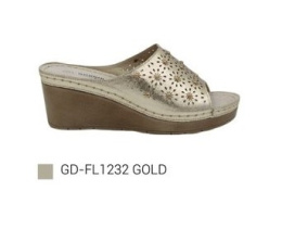 Damskie buty - klapki FL1232 GOLD