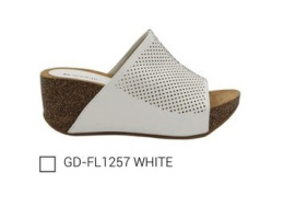 Damskie buty - klapki FL1257 WHITE