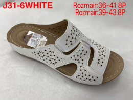 Damskie buty - klapki J31-6 White
