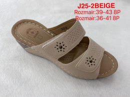 Damskie buty - klapki J25-2 Beige