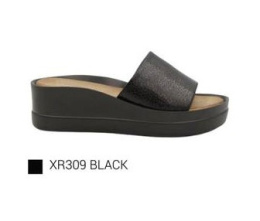 Damskie buty - klapki XR309 BLACK