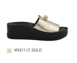 Damskie buty - klapki XR311 LT. GOLD