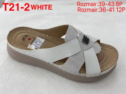 Damskie buty - klapki T21-2 White