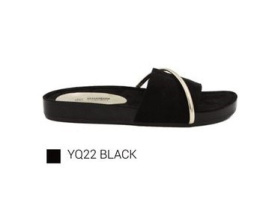 Damskie buty - klapki YQ22 BLACK