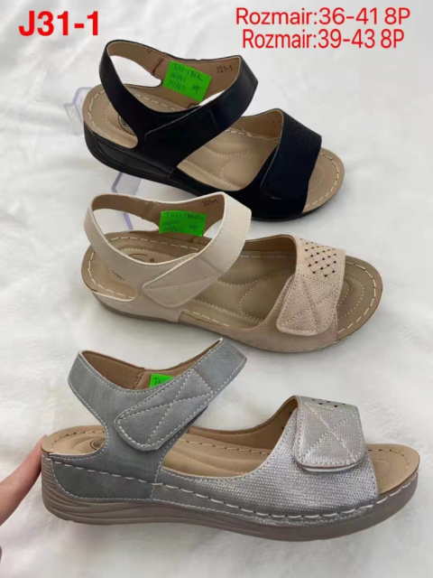 Damskie buty - sandały J31-1 Beige