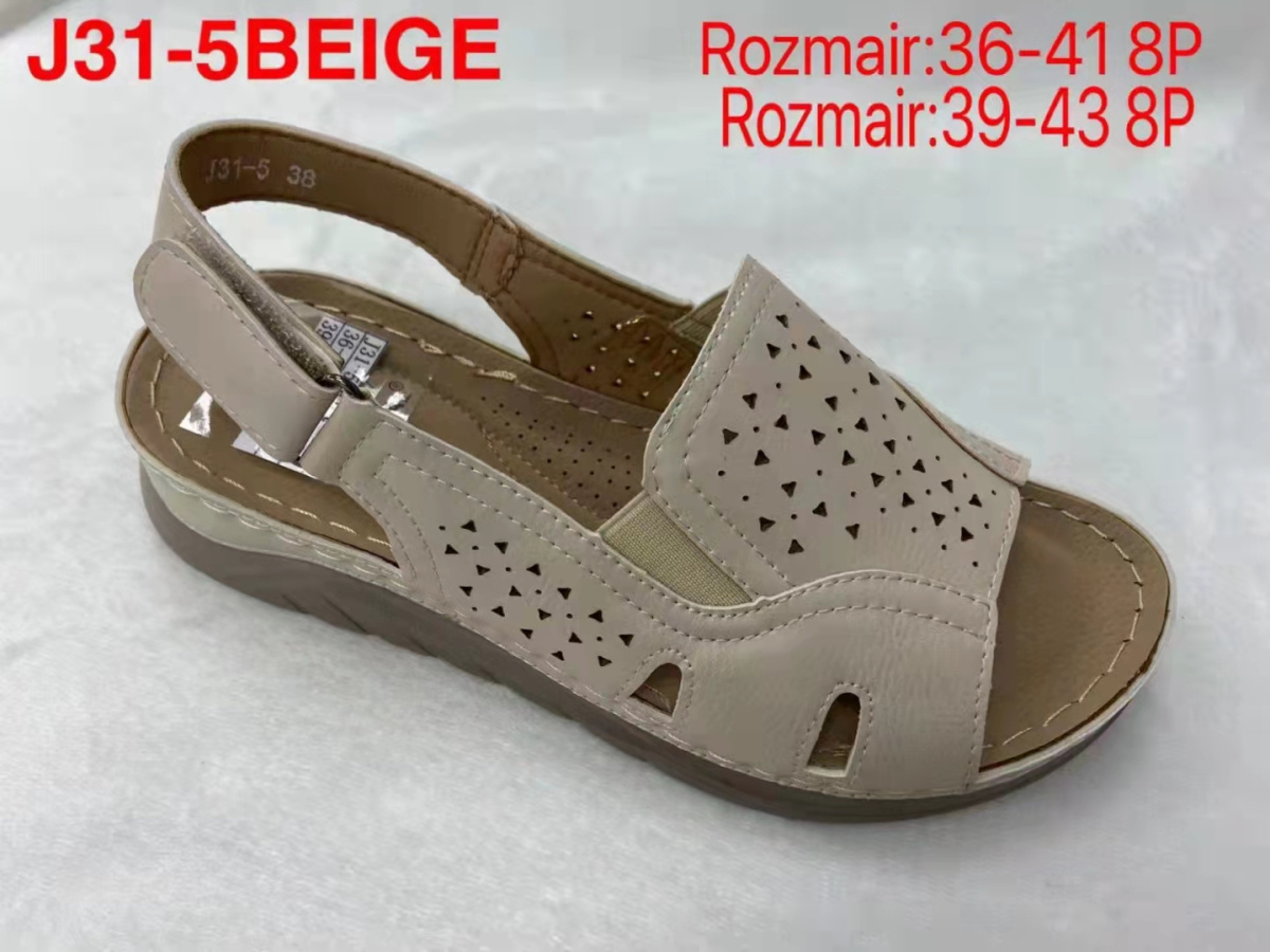 Damskie buty - sandały J31-5 Beige