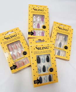 SET OF ARTIFICIAL NAILS - TIPS 24 PCS. by BLING
