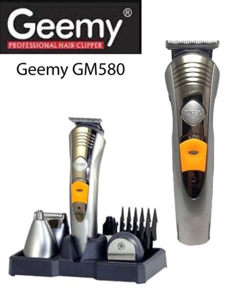 Tytanowy zestaw, maszynka do strzyżenia włosów marki GEEMY model GM-580