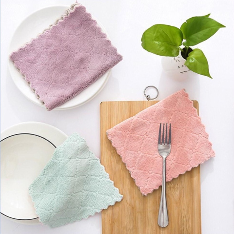 Ścierki, ręczniki kuchenne - uniwersalne, dwukolorowe rozm: 28x17 cm