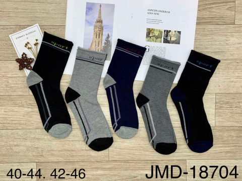 Men's socks, sizes 40-44 and 42-46