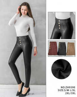 Women's pants, leggings ala'leather model: ZH9390 size ( S-M; L-XL; 2XL-3XL)