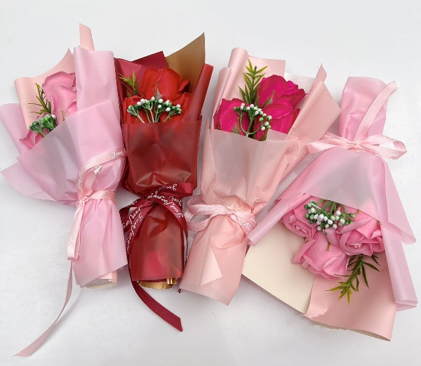 Bouquet of soap flowers - gift set
