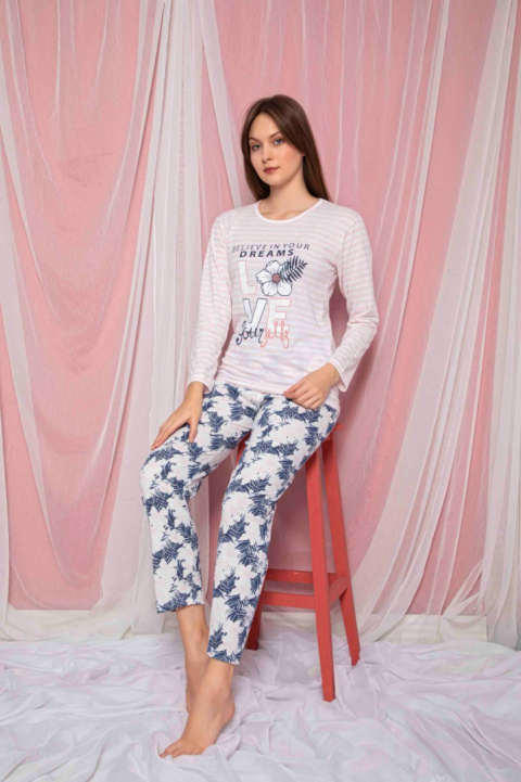 Thin women's pajamas with long sleeves size M-2XL