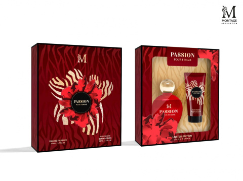 Damski zestaw perfumy 50 ml + balsam do ciała 50 ml "Passion"
