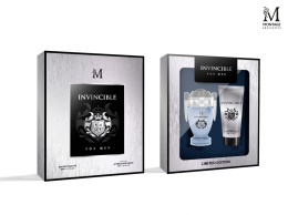 Men's set perfume 50 ml + body lotion 50 ml "INVINCIBLE FOR MEN"
