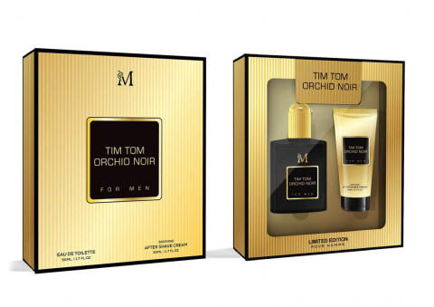 Męski zestaw perfumy 50 ml + balsam do ciała 50 ml "Tim Tom Orchid Noir"