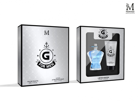 Męski zestaw perfumy 50 ml + balsam do ciała 50 ml "G For Men"