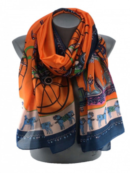 Women's spring scarf JE-5 size 180cm x 90cm