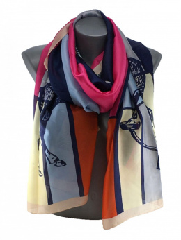 Women's spring scarf JE-8 size 180cm x 90cm