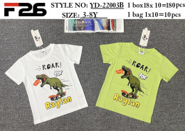 Boys' short-sleeve T-shirt (Age: 3-8) Model: YD-22003B
