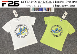 Boys' short-sleeve T-shirt (Age: 4-12) Model: YD-22002E