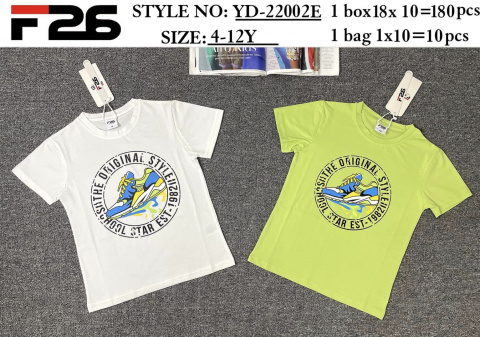 Bluzka krótki rękaw-t-shirt chłopięcy (wiek: 4-12 lat) model: YD-22002E