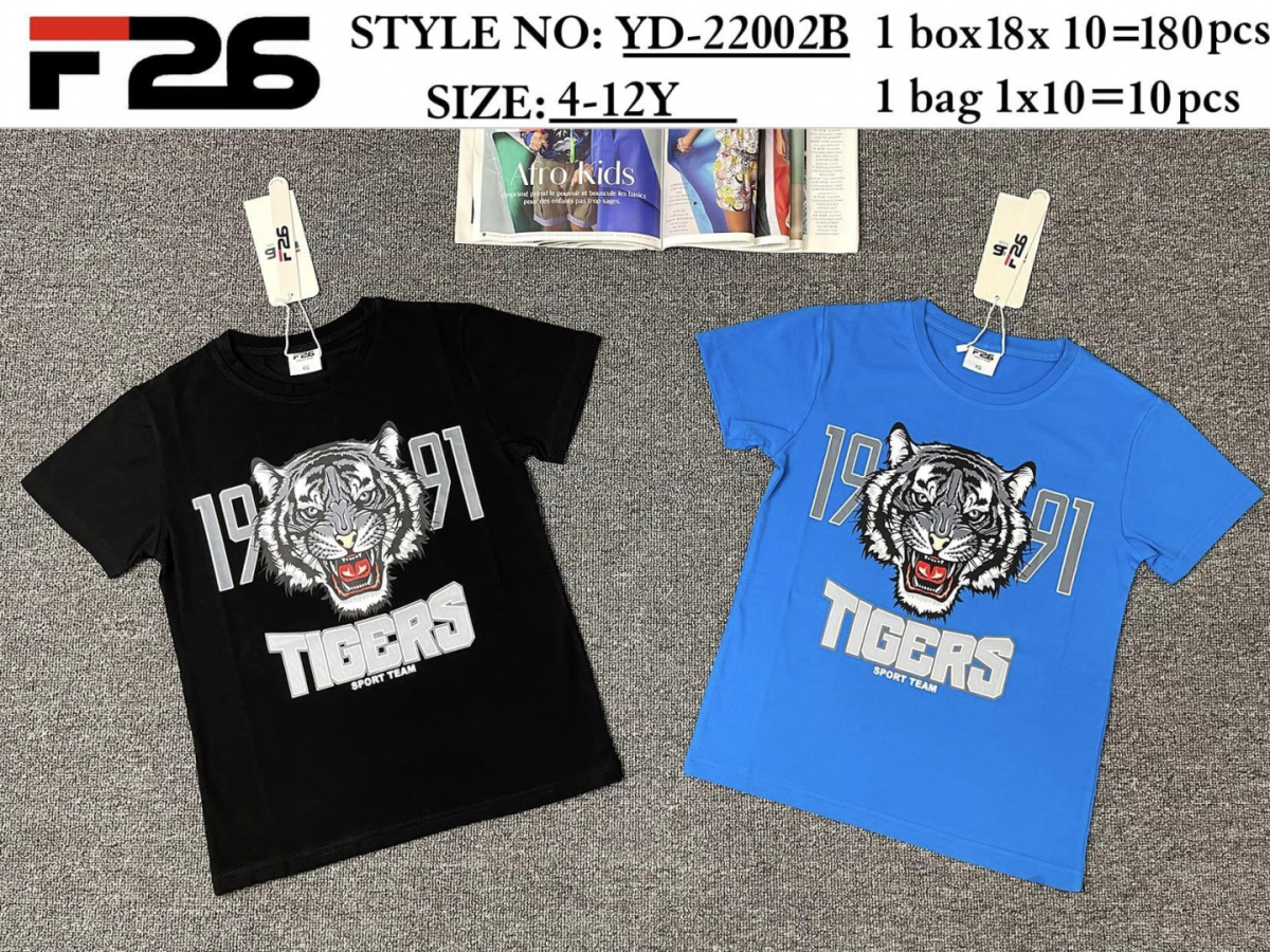 Boys' short-sleeve T-shirt (Age: 4-12) Model: YD-2202B