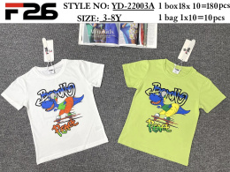 Boys' short-sleeve T-shirt (Age: 3-8) Model: YD-22003A