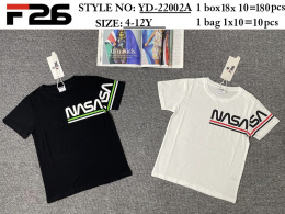 Boys' short-sleeve T-shirt (Age: 4-12) Model: YD-22002A