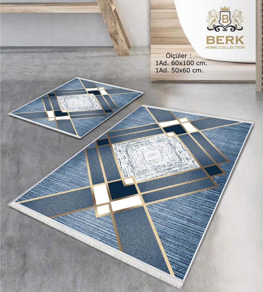 Set of bathroom rugs 2 pcs. (60x100 cm and 50x60 cm)