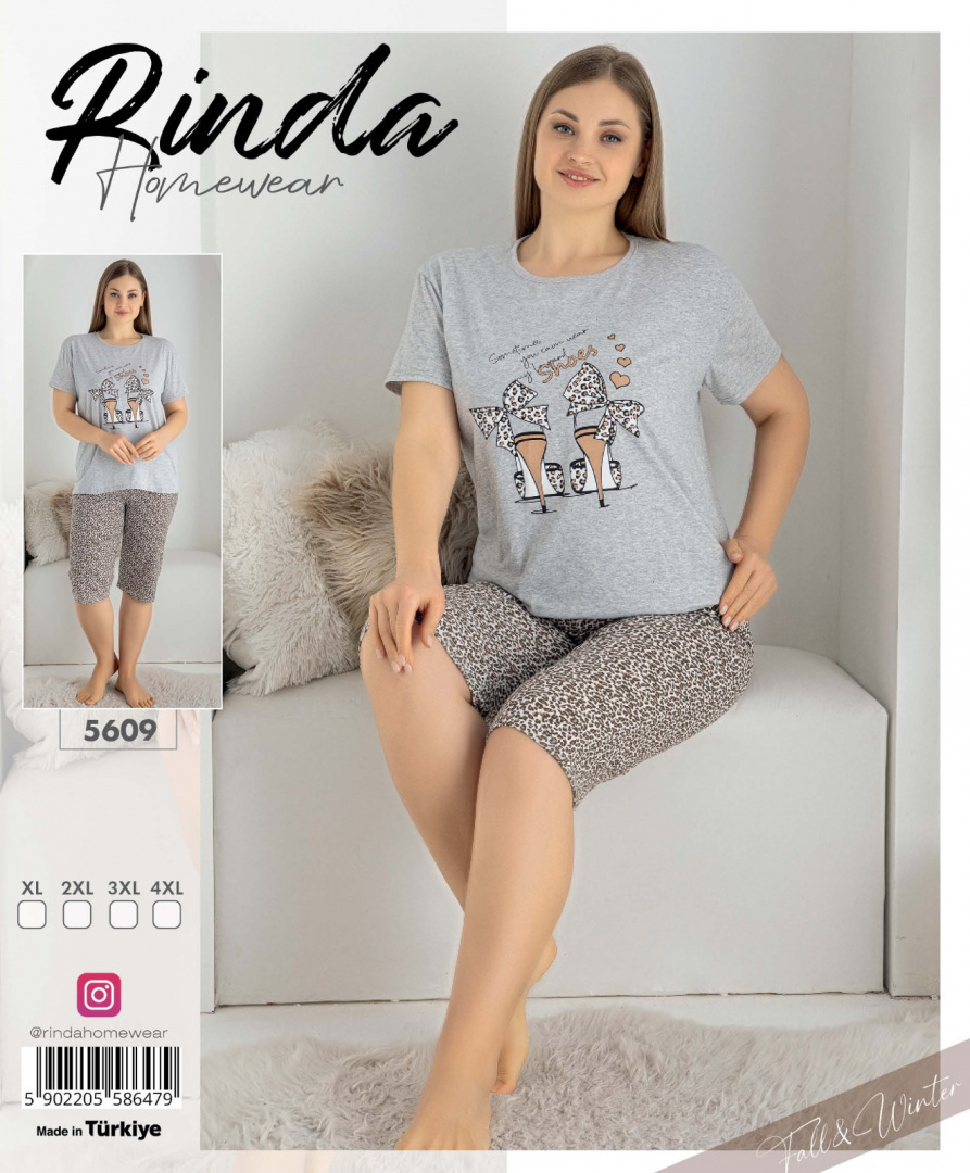 Ladies' pyjamas model: 5609 by RINDA (XL to 4XL)