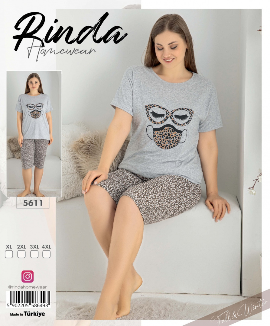 Ladies' pyjamas model: 5611 by RINDA (XL to 4XL)