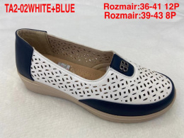 Women's semi-boots, pumps FEISAL model TA2-02 WHITE & BLUE size 36-41 (12P) and 39-43 (8P)