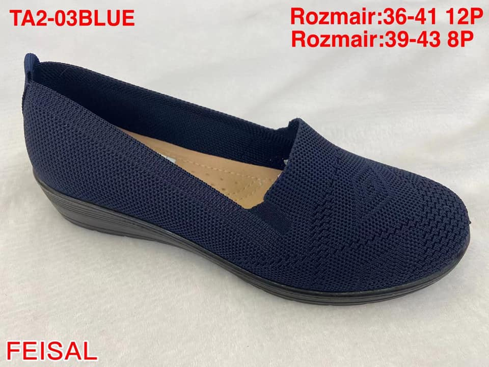Women's semi-boots, pumps FEISAL model TA2-03 BLUE size 36-41 (12P) and 39-43 (8P)