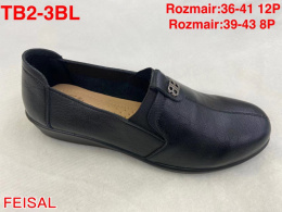 Women's semi-boots, pumps FEISAL model TB2-3 BLACK size 36-41 (12P) and 39-43 (8P)