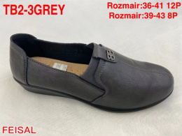 Women's semi-boots, pumps FEISAL model TB2-3 GREY size 36-41 (12P) and 39-43 (8P)