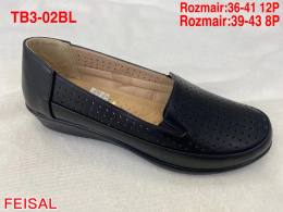 Women's semi-boots, pumps FEISAL model TB3-02 BLACK size 36-41 (12P) and 39-43 (8P)