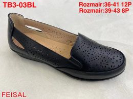 Women's semi-boots, pumps FEISAL model TB3-03 BLACK size 36-41 (12P) and 39-43 (8P)