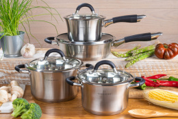 8-piece set of pots and pans by EDENBERG brand