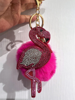 Decorative keychains for keys, purses with pom-poms