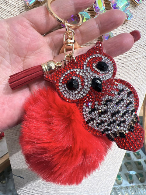 Breloczki ozdobne do kluczy, torebek z pomponem