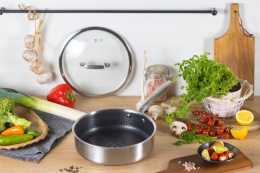 Deep frying pan with lid, 26 cm dia, by EDENBERG