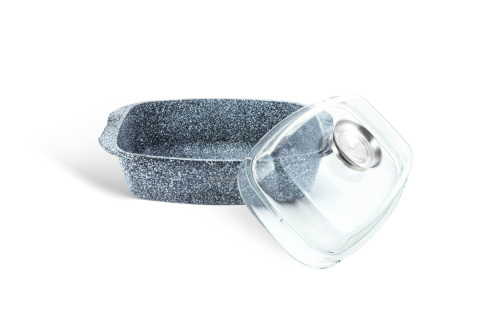 Pans with lid 5.5l - marbled coating EDENBERG brand