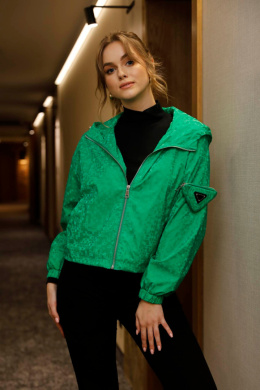 Women's jacket, spring - bomber with hood