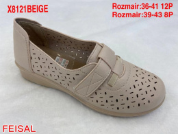 Women's semi-boots, pumps FEISAL model X8121 BEIGE size 36-41 (12P) and 39-43 (8P)